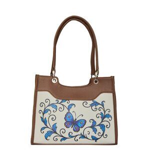 Leather Printed Top Handle Satchel Bag for Women, Crossbody Bag- Daily Use, Work